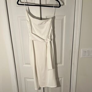 Chic One Shoulder White Dress